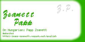 zsanett papp business card